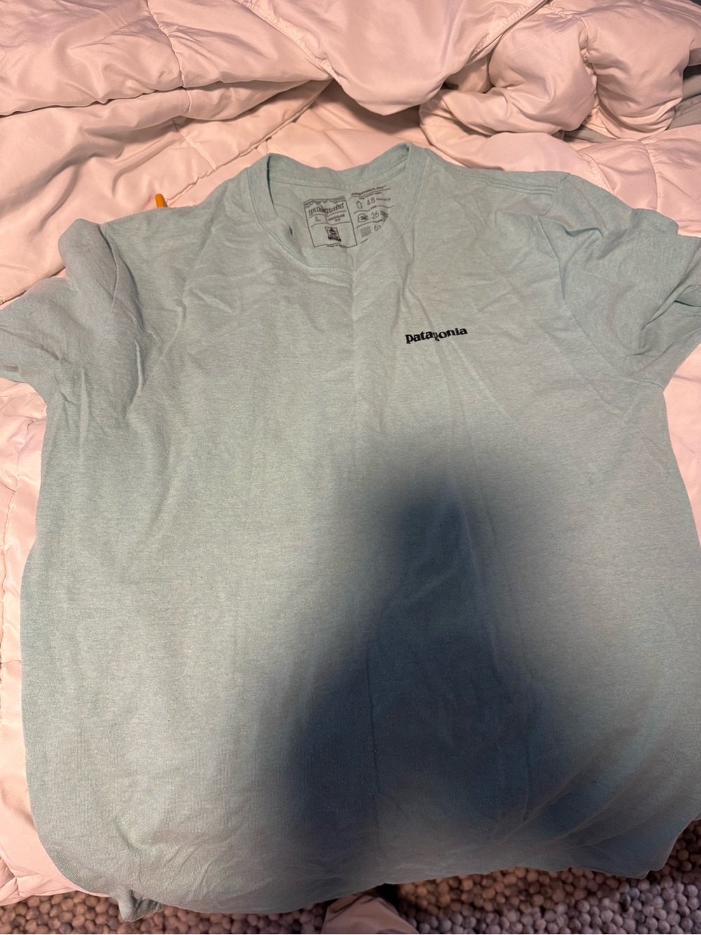 Patagonia Light Blue Short-Sleeve Logo Tee